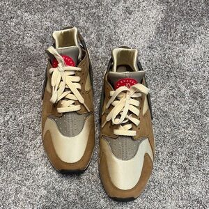 Brown and Cream Men's Sneakers